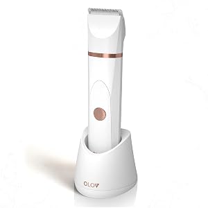 Recortador de vello corporal eléctrico OLOV - Recortador de ingle para hombres - Recortador de bikini para mujeres -