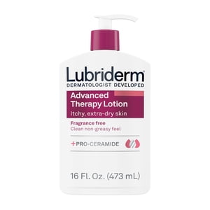 Lubriderm Advanced Therapy Loción hidratante para manos y cuerpo sin fragancia + Pro-