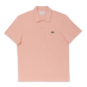 Lacoste Polo de mezcla de algodón de ajuste regular para hombre, color caqui, XXL