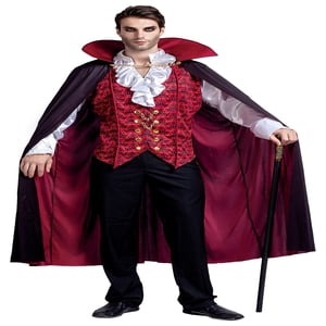 Spooktacular Creations Disfraz de vampiro para hombre de Halloween,Gorra de vampiro para hombre de Halloween