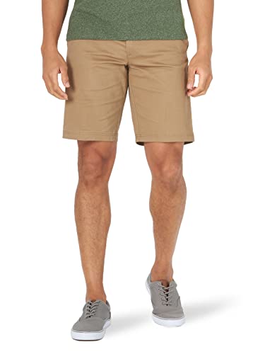 Lee Extreme Motion - Pantalón corto con parte delantera plana para hombre, color caqui, 30