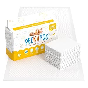 Peekapoo - Los forros desechables originales para cambiadores de bebé - Paquete de 50