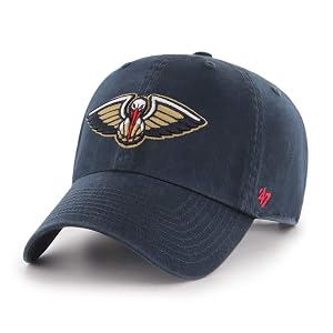 47 NBA New Orleans Pelicans Clean Up Gorra ajustable, azul marino, talla única