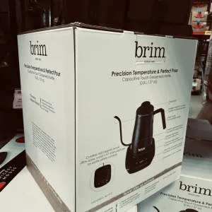 Brim - Hervidor eléctrico de cuello de cisne con control de temperatura y tacto capacitivo, color negro