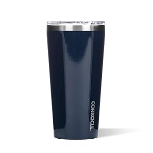 Corkcicle., Vaso brillante azul marino 16 onzas