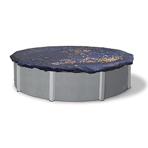 Blue Wave Arctic Armor - Cubierta para piscina sobre el suelo de malla de hoja redonda de 21 pies