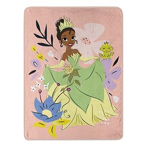 Manta Micro Raschel de la Princesa y la Rana del Noroeste, 46 x 60 pulgadas, Blossomi