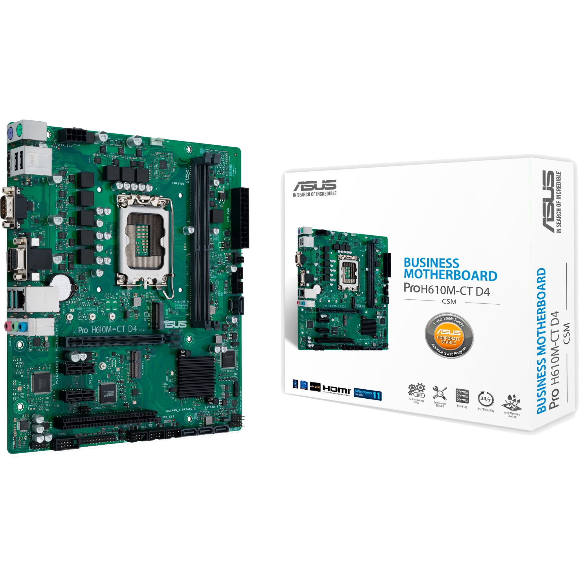 ASUS PRO H610M-CT D4-CSM LGA1700MB