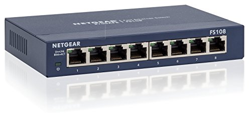 Conmutador Fast Ethernet de 8 puertos NETGEAR ProSAFE FS108NA (FS108NA)
