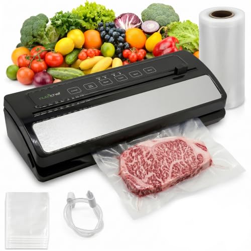 Sellador al vacío NutriChef | Sistema automático de sellado de aire al vacío para conservación de alimentos