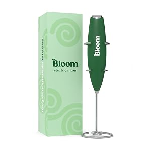 Bloom Nutrition Espumador de Leche, Batidora de Mano, Eléctrica, Agitador de Bebidas de Mano, Frot