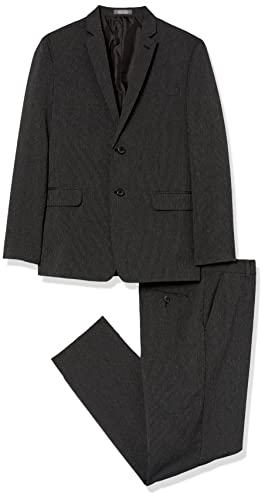 Van Heusen Conjunto de pantalones de traje formal de negocios de 2 piezas para niños, Mini Black, 18 US