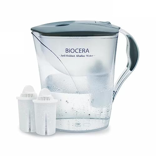 Jarra de agua alcalina antioxidante BIOCERA, certificado NSF, refuerzo mineral pH 9,5+
