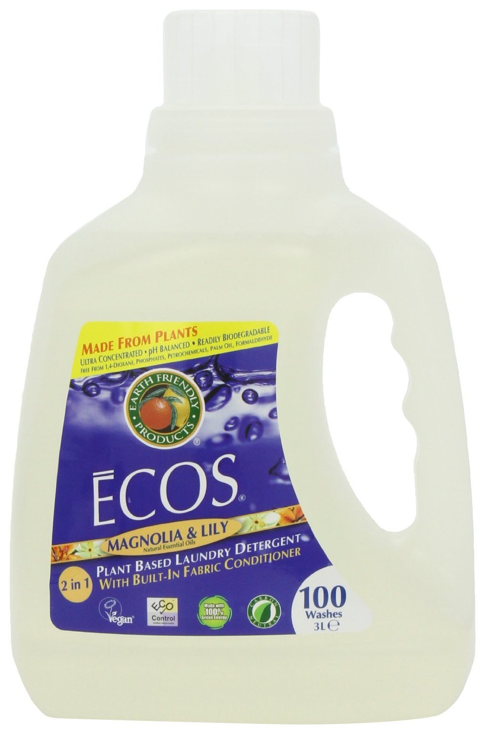Líquido para lavandería Ecos Magnolia y Lirios Ultra de 100 Oz