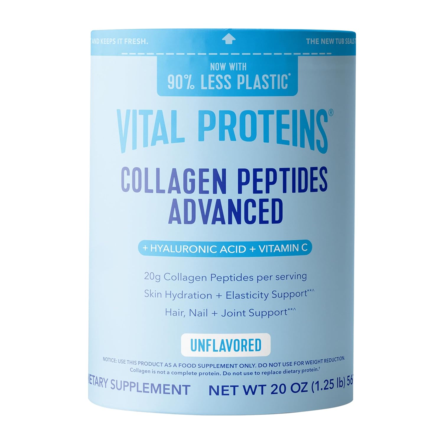 Vital Proteins Péptidos de colágeno en polvo avanzado, sin sabor, 20 oz