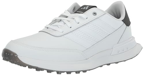 adidas Zapatos de golf S2G Spikeless Leather 24 para hombre, calzado blanco/carbón, 9.5