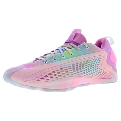 adidas Anthony Edwards1 Low - Hombre (JR3915, Calzado Blanco/Naranja Ácido/Bliss Pi