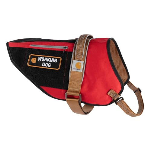 Carhartt Nylon Ripstop Service Dog Harness High Risk Red/Carhartt Brown L