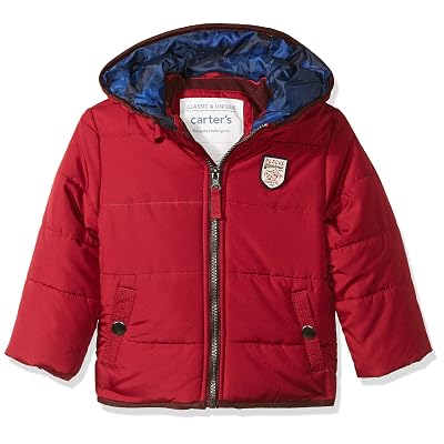 Carter's Chaqueta clásica de burbujas pesada para bebés, color rojo, 2T