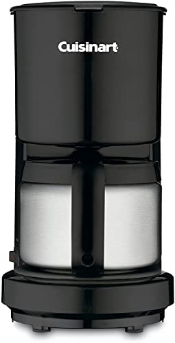 Cafetera Cuisinart DCC-450BK de 4 tazas con jarra de acero inoxidable tiene un Fo pequeño