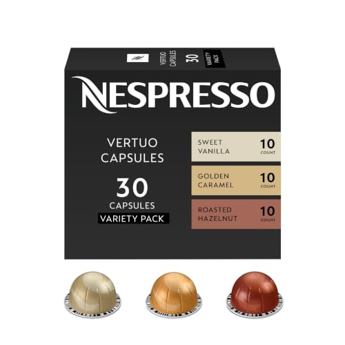 Nespresso Vertuo, paquete con sabor a barista, tostado medio, 30 cápsulas de café