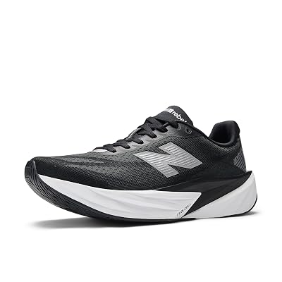 New Balance FuelCell Rebel V5, Zapatillas para Correr para Hombre, Negro/Plata Metálico/Blanco, 4