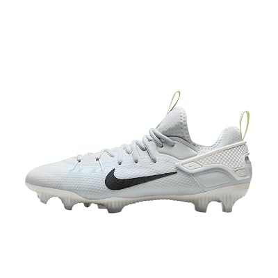 Nike Huarache 9 Elite Low LAX SE Tacos de lacrosse (FV6147-001, fútbol gris/blanco)