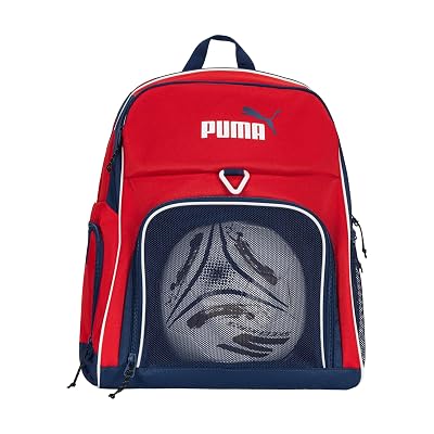 Mochila PUMA Pitch Ball con compartimento frontal de malla para pelotas y bolsillo para zapatos ventilado