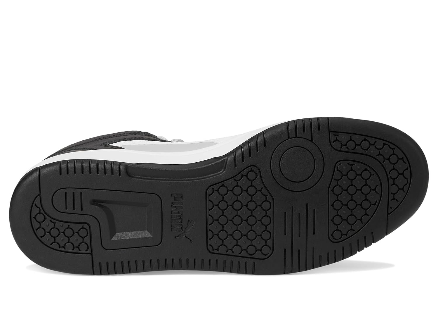 PUMA Zapatillas Rebound Layup para hombre planas gris claro/Puma blanco/Puma negro 14 mediano