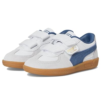 PUMA Zapatos unisex Palermo con gancho y bucle (niño pequeño) Blanco/Dark Indigo 13.5 Medi