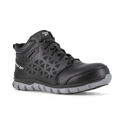 Reebok Work Sublite Cushion - Puntera de aleación para mujer, color negro y gris, 8 mediano