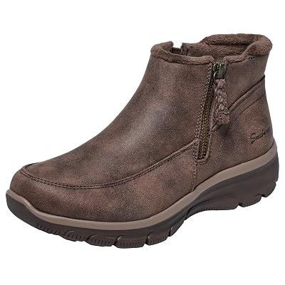 Skechers Botines con cremallera EASY GOING - INTO FALL para mujer, Chocolate, 6 M