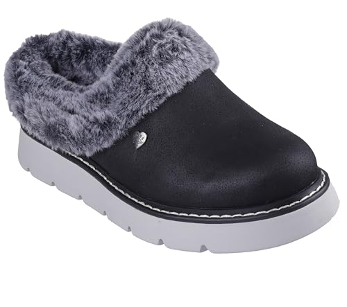 Pantuflas negras Skechers Keepsakes Lite Cozy Blend Textile para mujer - US 11