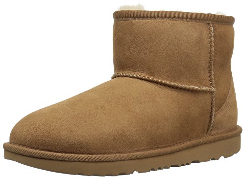 UGG Bota clásica Mini Ii unisex para niños, Castaño, 01