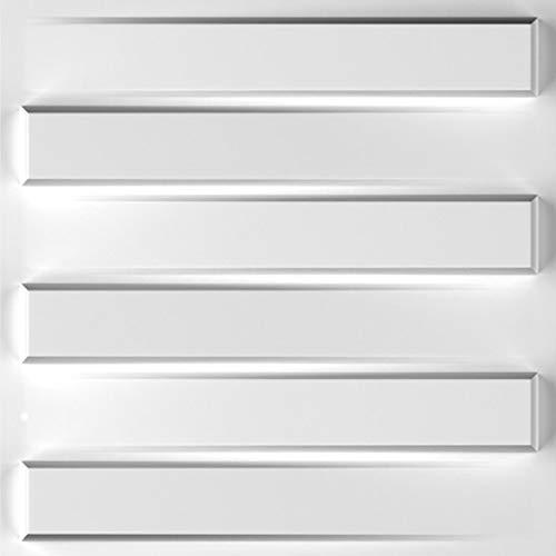 Art3d Panel decorativo de pared ondulado 3D, paquete de 12 azulejos de 32 pies cuadrados (fibra vegetal)