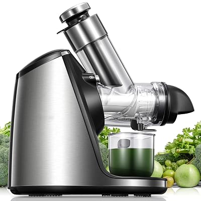 Máquinas exprimidoras, exprimidor de masticación lenta, fácil de limpiar con canal de alimentación grande de 3 pulgadas