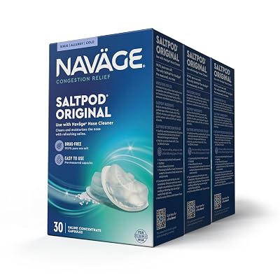 Navage(R) SaltPods Recambios, fórmula original de sal marina, 90 unidades