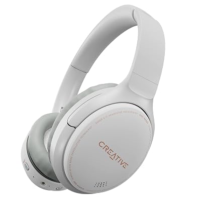 Audífonos supraaurales inalámbricos Creative Zen Hybrid (blancos) con ruido activo híbrido