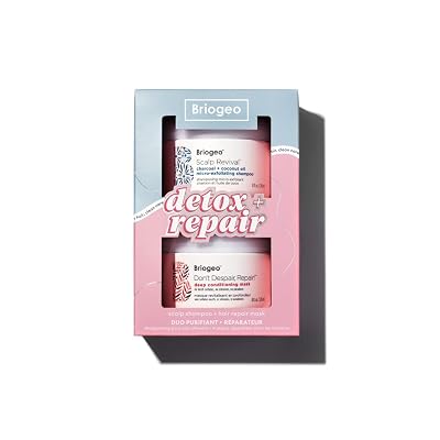 Briogeo Detox + Repair Value Set, champú exfoliante para el cuero cabelludo Revival y Don't De