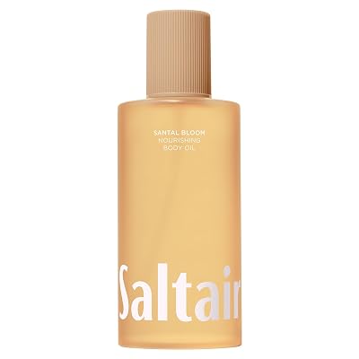 Aceite corporal Saltair | Crema hidratante para después de la ducha Jumbo Santal Bloom | 10 onzas líquidas