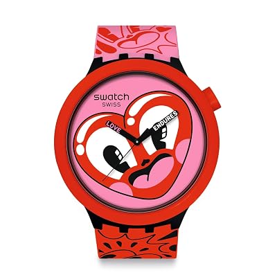 Swatch Big Bold Biosourced Reloj unisex Casual Polímero Rojo Automático Resistente al agua