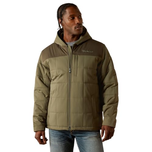 ARIAT Crius Chaqueta aislante con capucha, verde/verde oscuro, grande