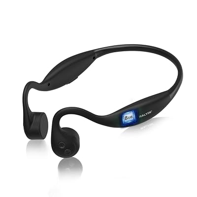 Auriculares de la conducción de hueso de Ralyin, auriculares de Bluetooth del reproductor MP3, construido en 8G