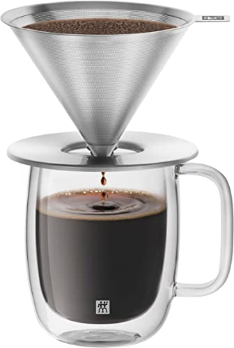 ZWILLING Sorrent Z1024-006 Juego de tazas y goteros de café de acero inoxidable, doble pared G