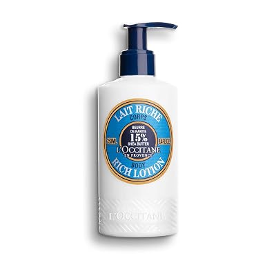 L'OCCITANE Loción corporal ultra rica hidratante con 15% de manteca de karité. 8.40 onzas líquidas
