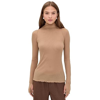 Free People Top de capas Close to Home para mujer, Praliné, S