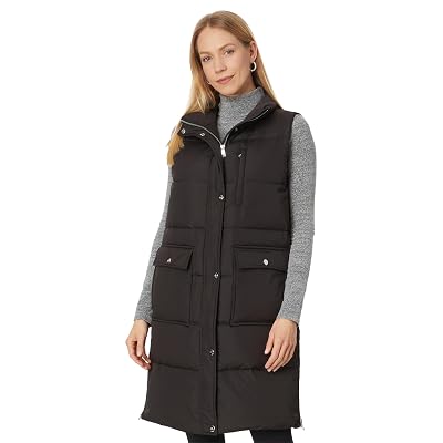 Lauren Ralph Lauren, mujer, chaleco acolchado largo, negro, extragrande