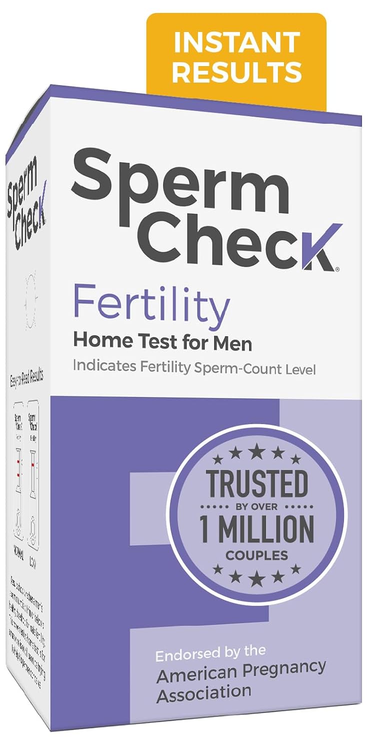 SpermCheck Prueba de recuento de espermatozoides para hombres, prueba de esperma en casa, fácil de leer