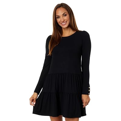 Vestido corto de manga larga Lilly Pulitzer Arlette para mujer - Estilo pull-on - Dorado-