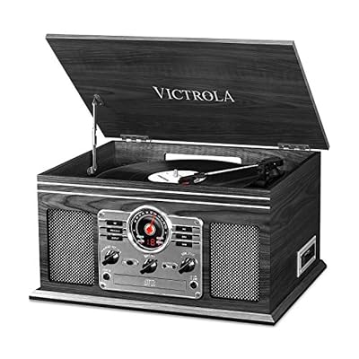 Victrola Quincy - Tocadiscos Bluetooth 6 en 1 - Gris
